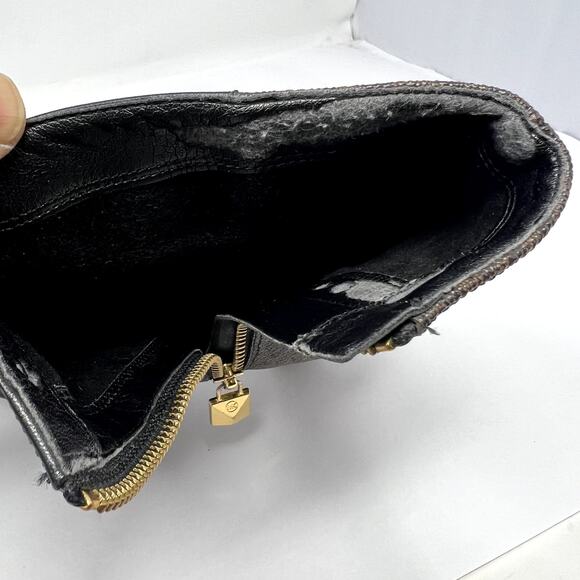 Michael Kors Britt Signature Logo Bootie Women 6M Black Leather Designer Fashion - Picture 12 of 12